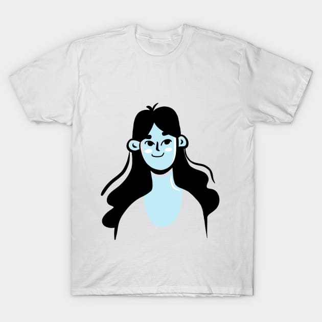 Blue Woman T-Shirt by Cris_Cris_Store